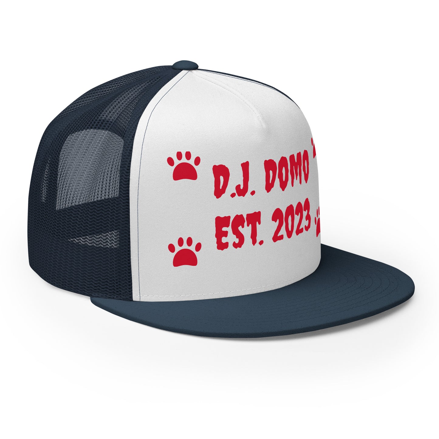 D.J. Domo "Dog Paws" Trucker Cap Multi Color/Red