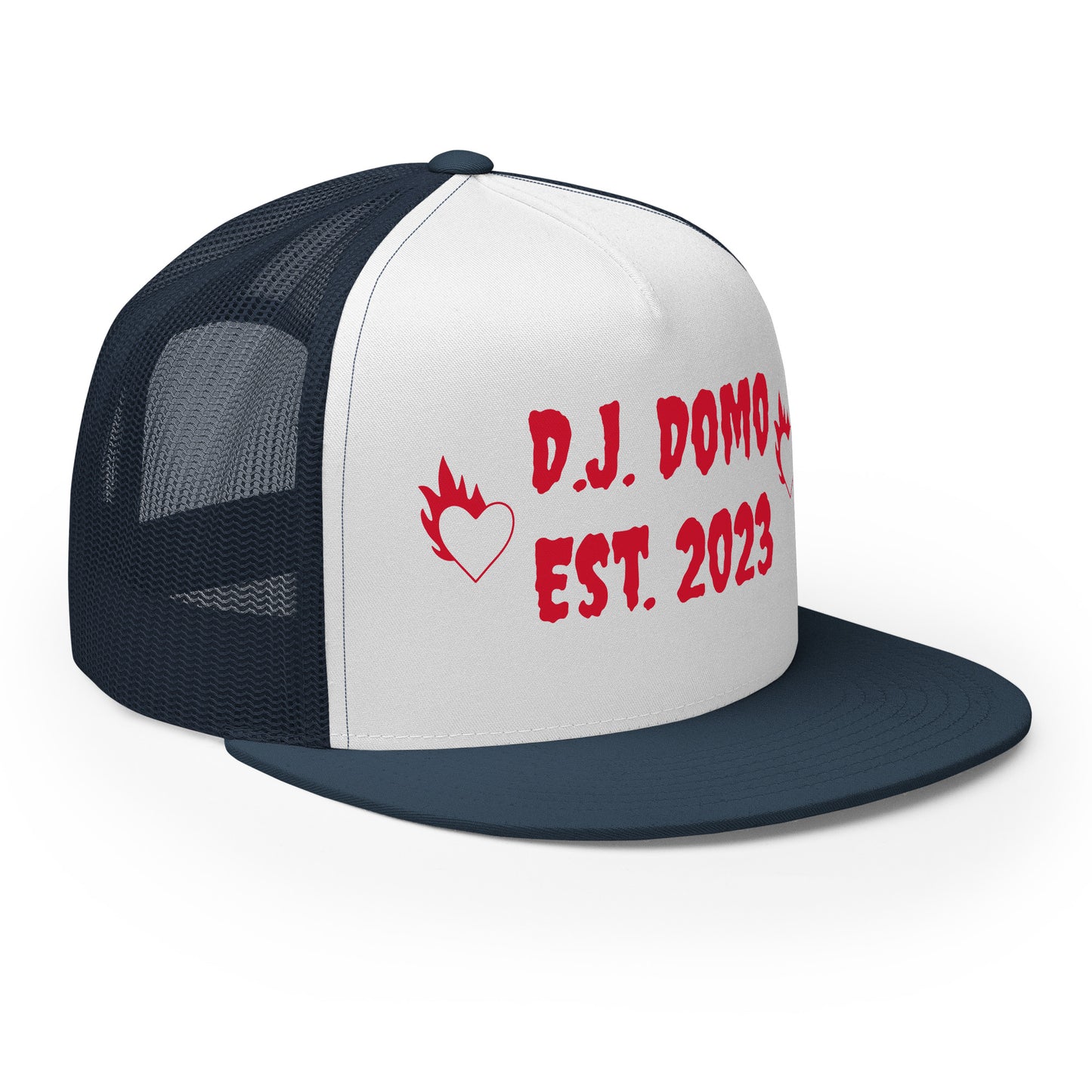 D.J. Domo "Fire Hearts" Trucker Cap Multi Color/Red