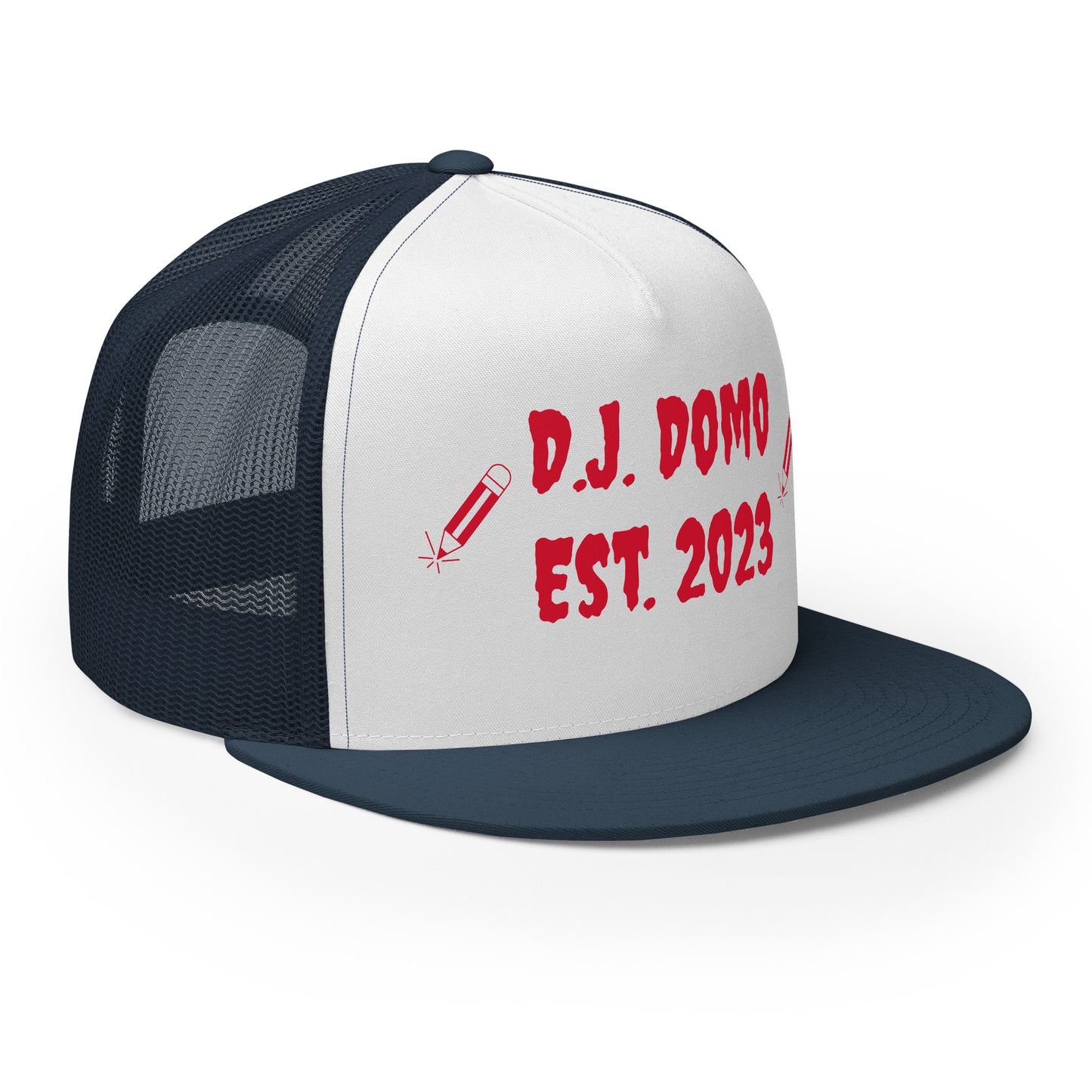 D.J. Domo "Writer" Trucker Cap Multi Color/Red