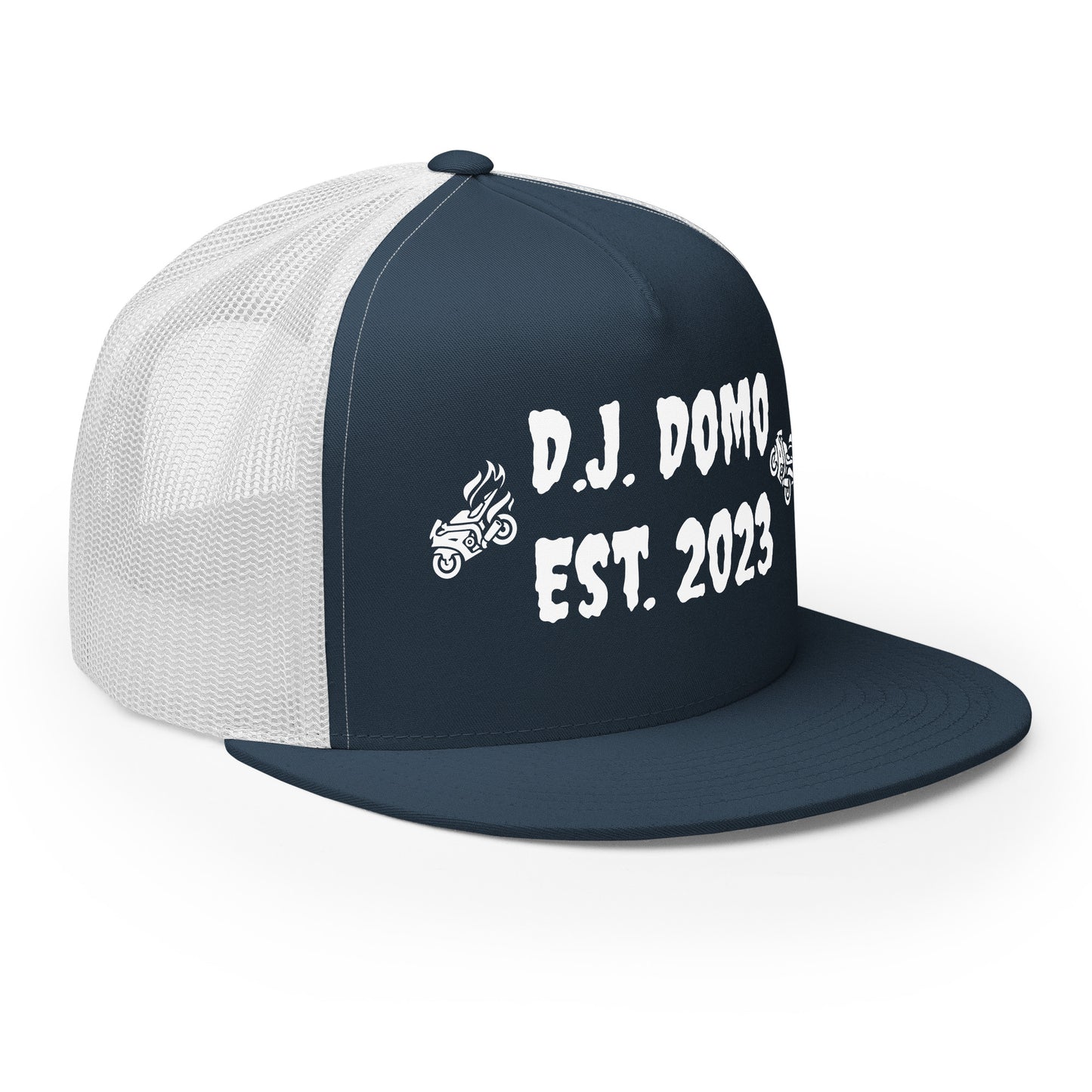 D.J. Domo "Biker" Trucker Cap Multi Color/White