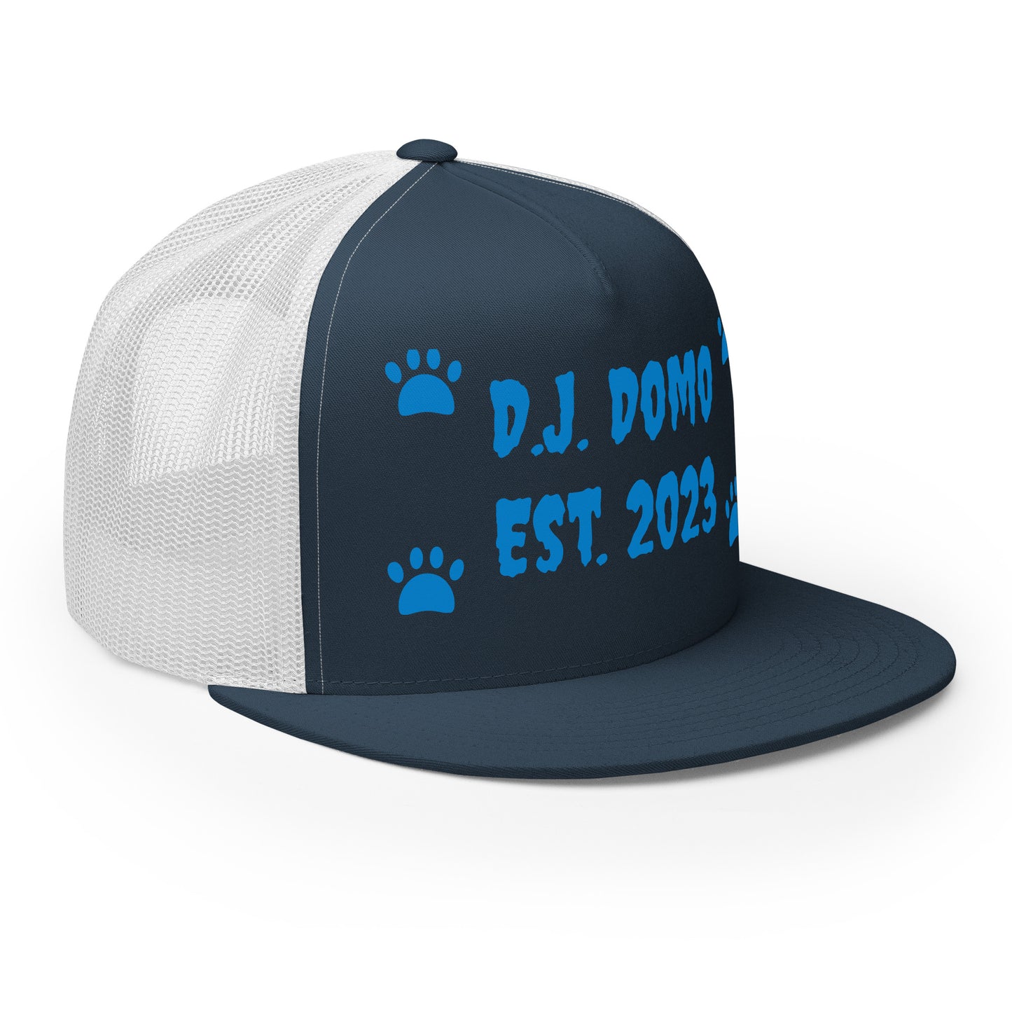 D.J. Domo "Dog Paws" Trucker Cap Multi Color/Light Blue