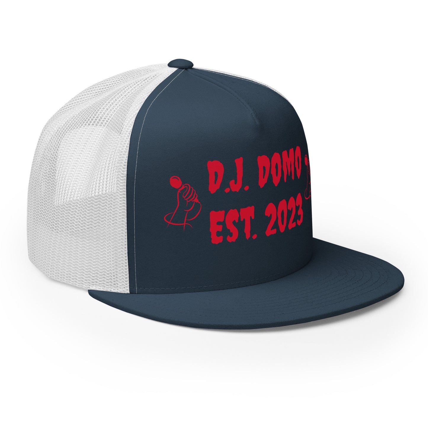 D.J. Domo "Mic" Trucker Cap Multi Color/Red