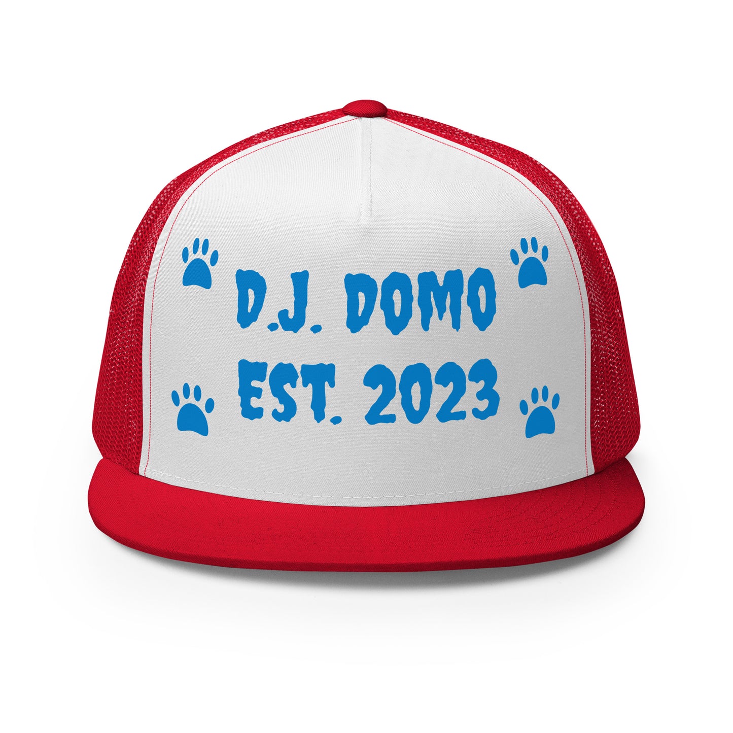 D.J. Domo "Dog Paws" Trucker Cap Multi Color/Light Blue