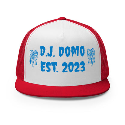 D.J. Domo "Heart Catchers" Trucker Cap Multi Color/Light Blue