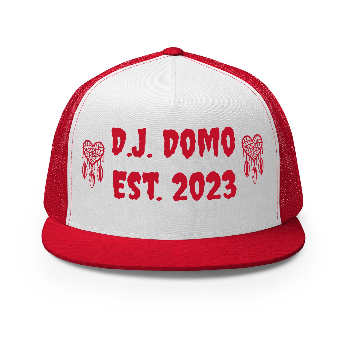 D.J. Domo "Heart Catchers" Trucker Cap Multi Color/Red