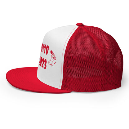 D.J. Domo "Mic" Trucker Cap Multi Color/Red