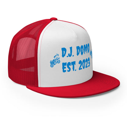 D.J. Domo "Biker" Trucker Cap Multi Color/Light Blue