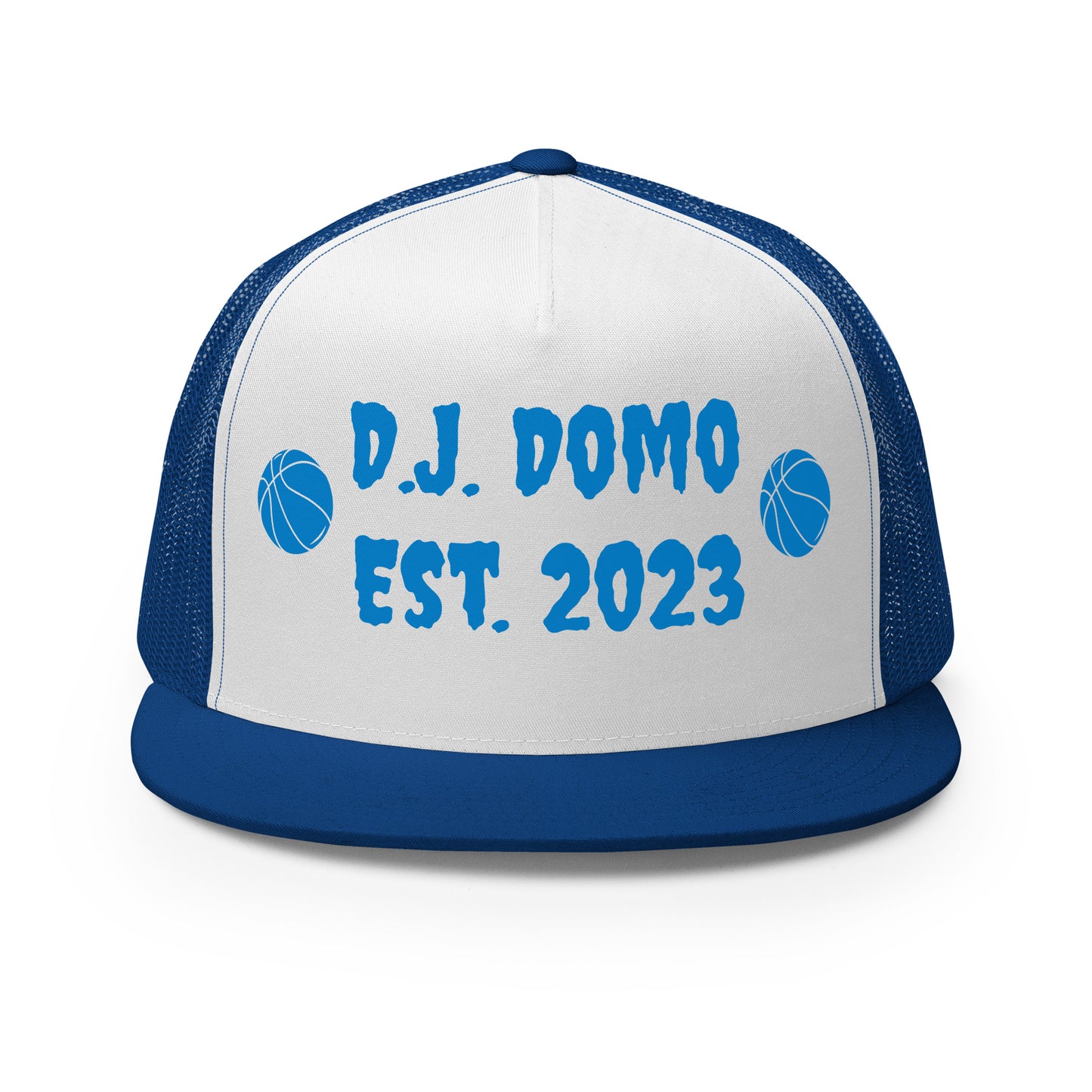 D.J. Domo "Basketball" Trucker Cap Multi Color/Light Blue