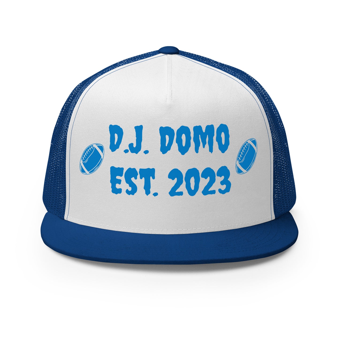 D.J. Domo "Football" Trucker Cap Multi Color/Light Blue