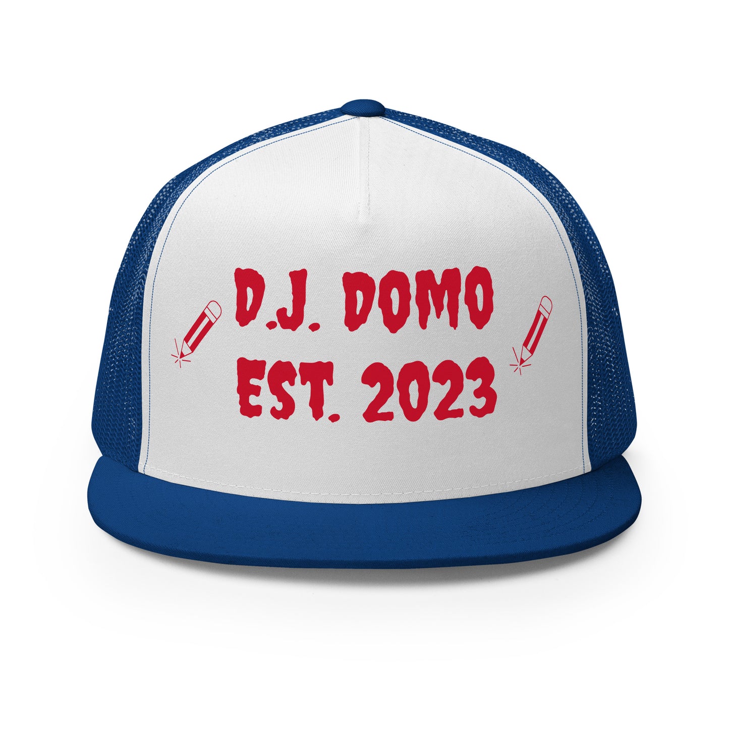 D.J. Domo "Writer" Trucker Cap Multi Color/Red