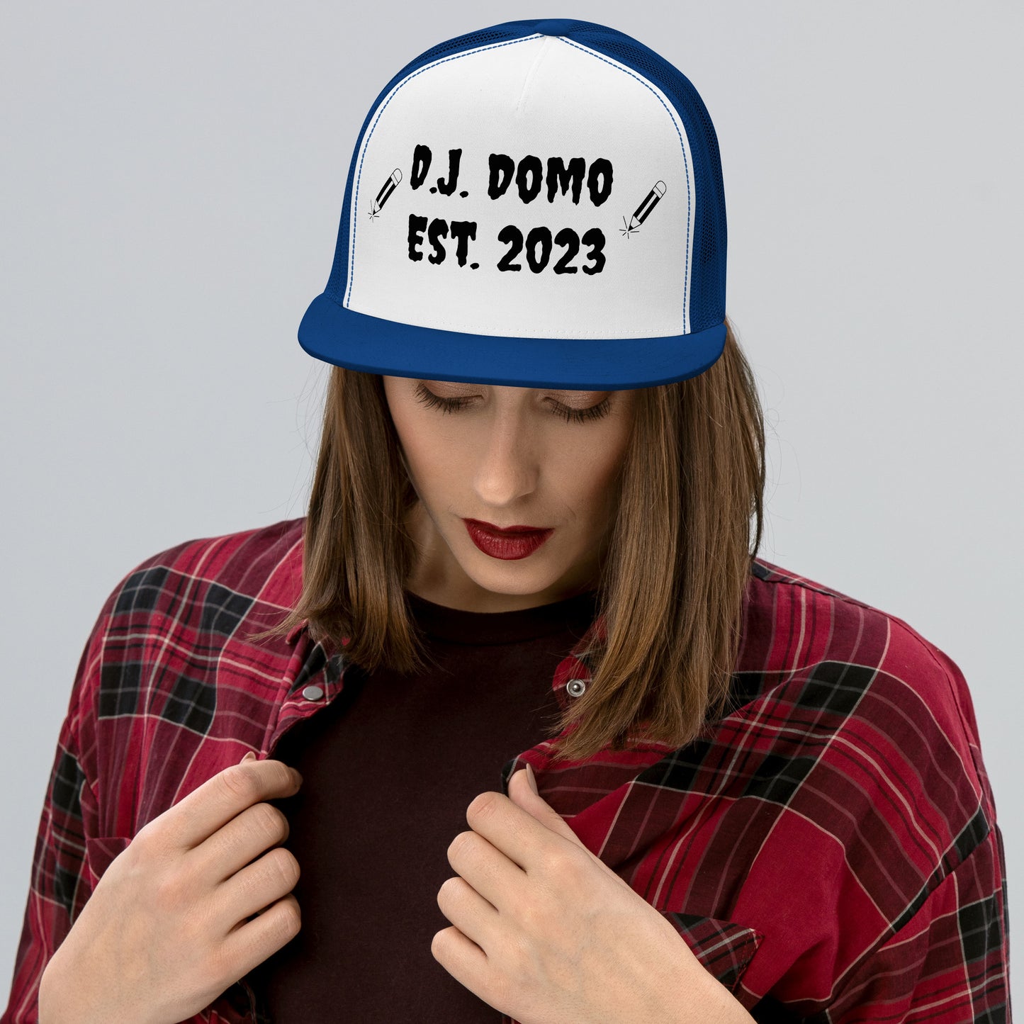 D.J. Domo "Writer" Trucker Cap Multi Color/Black