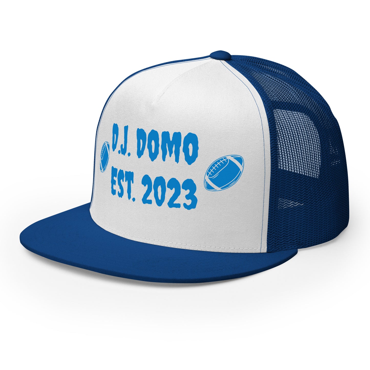 D.J. Domo "Football" Trucker Cap Multi Color/Light Blue