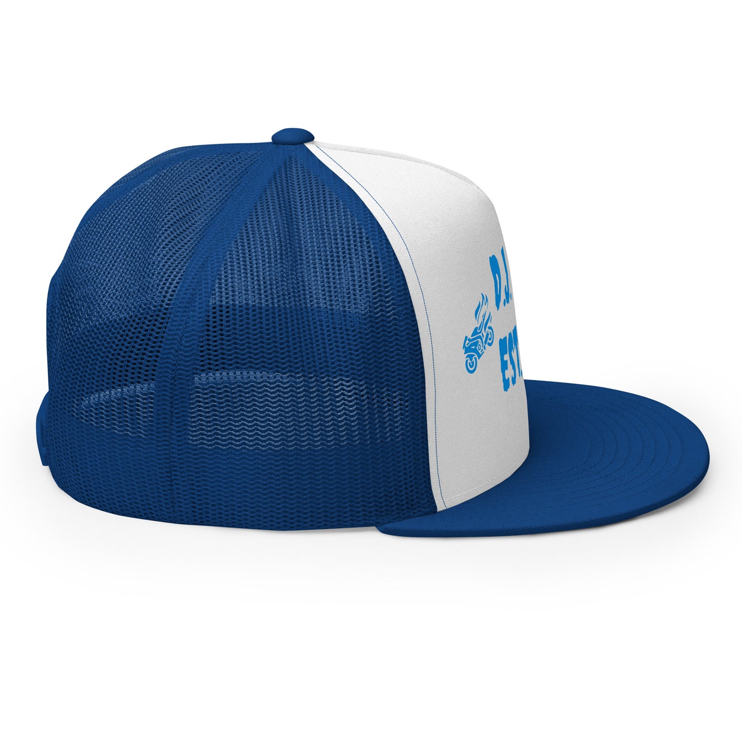 D.J. Domo "Biker" Trucker Cap Multi Color/Light Blue