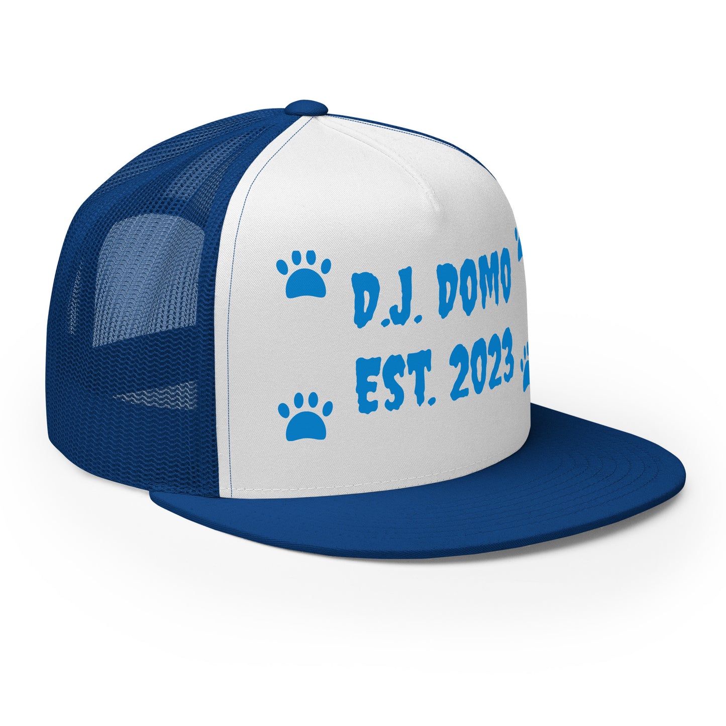 D.J. Domo "Dog Paws" Trucker Cap Multi Color/Light Blue