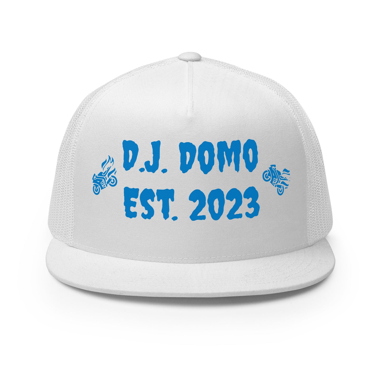 D.J. Domo "Biker" Trucker Cap Multi Color/Light Blue