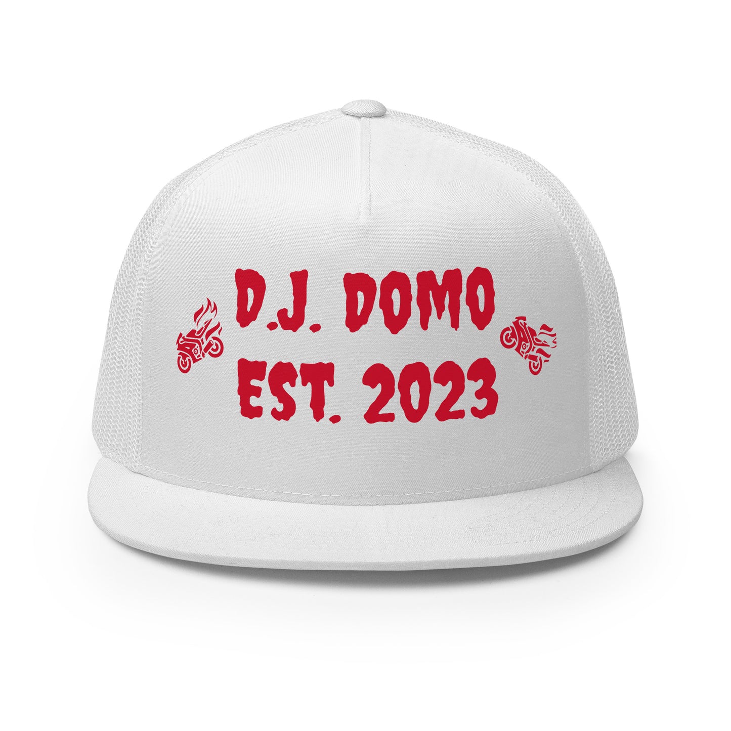 D.J. Domo "Biker" Trucker Cap Multi Color/Red