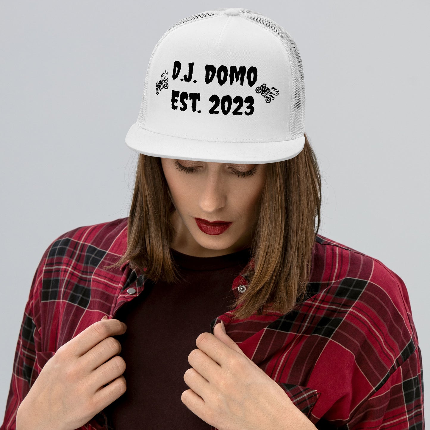 D.J. Domo "Biker" Trucker Cap Multi Color/Black