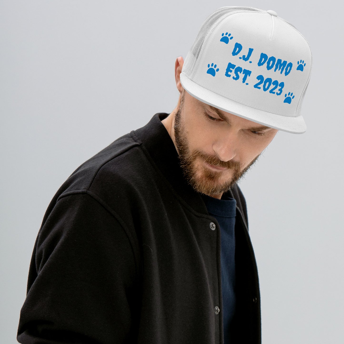 D.J. Domo "Dog Paws" Trucker Cap Multi Color/Light Blue