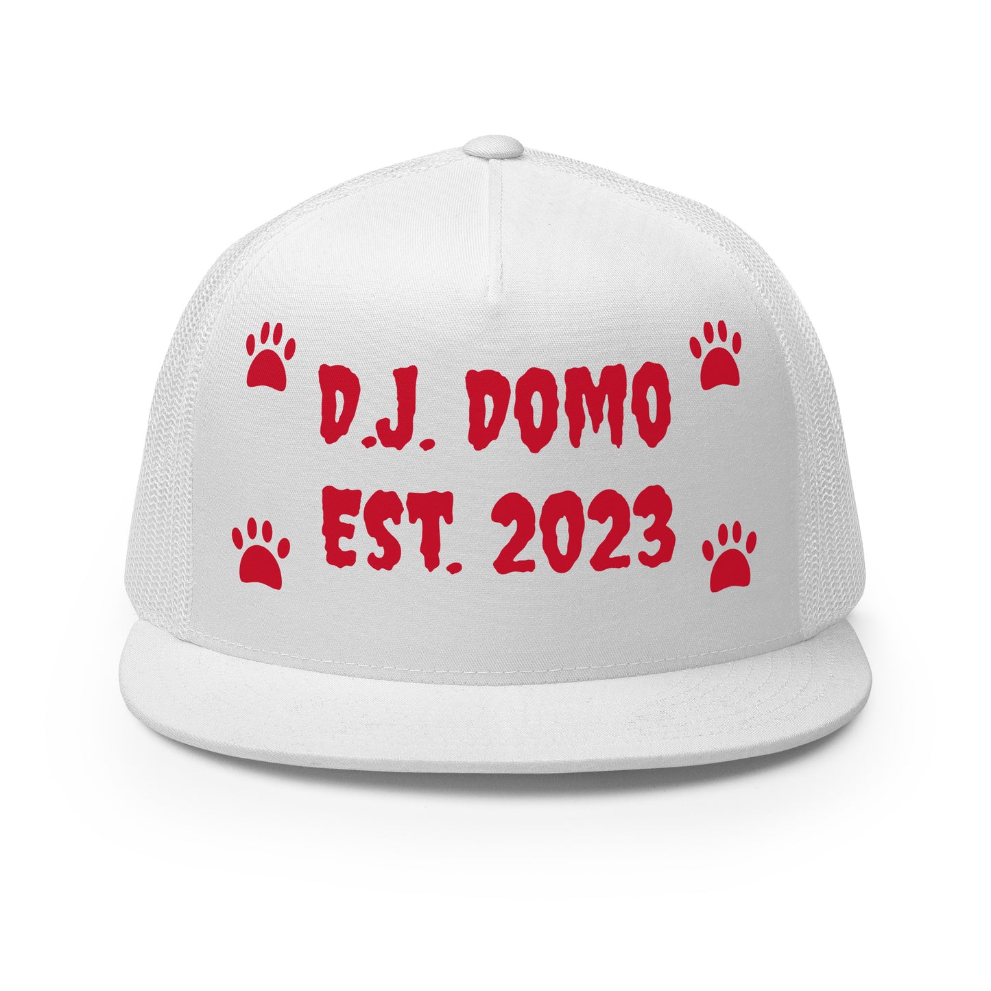 D.J. Domo "Dog Paws" Trucker Cap Multi Color/Red