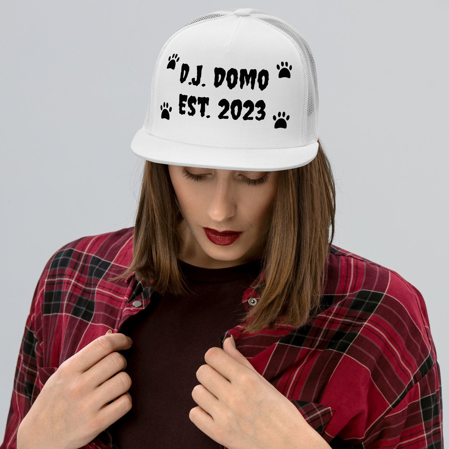 D.J. Domo "Dog Paws" Trucker Cap Multi Color/Black