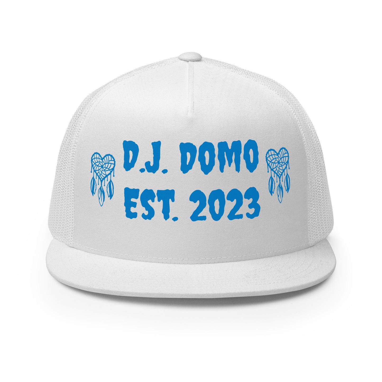 D.J. Domo "Heart Catchers" Trucker Cap Multi Color/Light Blue