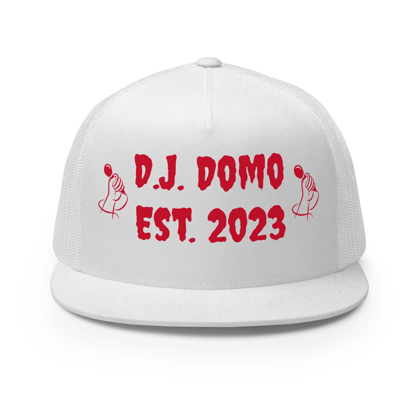 D.J. Domo "Mic" Trucker Cap Multi Color/Red