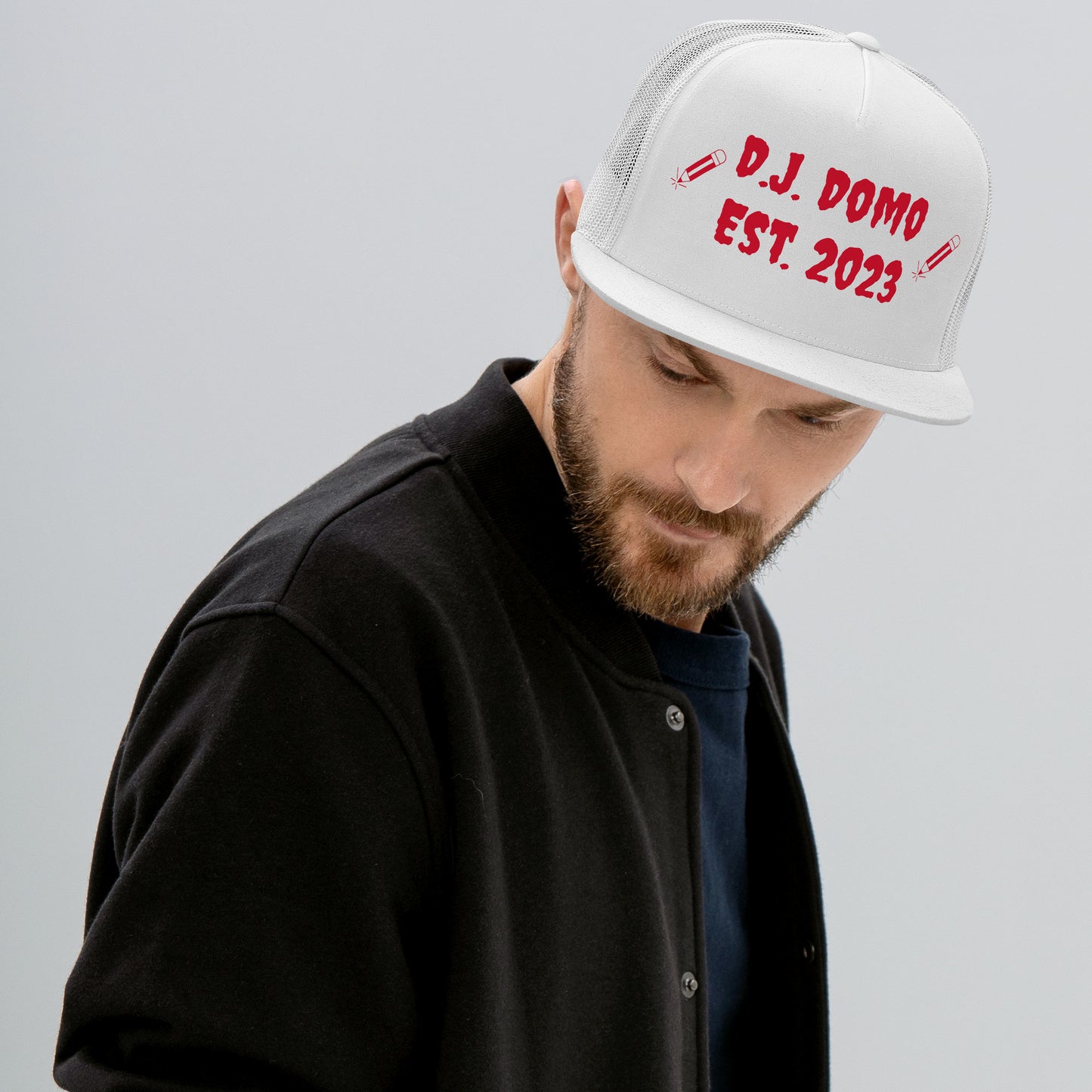 D.J. Domo "Writer" Trucker Cap Multi Color/Red