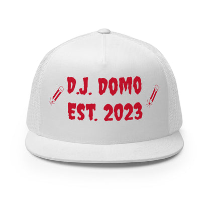 D.J. Domo "Writer" Trucker Cap Multi Color/Red