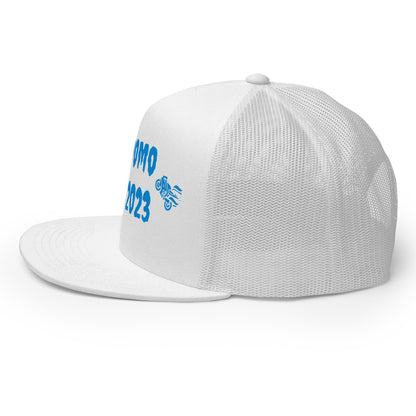 D.J. Domo "Biker" Trucker Cap Multi Color/Light Blue