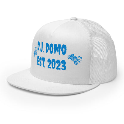 D.J. Domo "Biker" Trucker Cap Multi Color/Light Blue