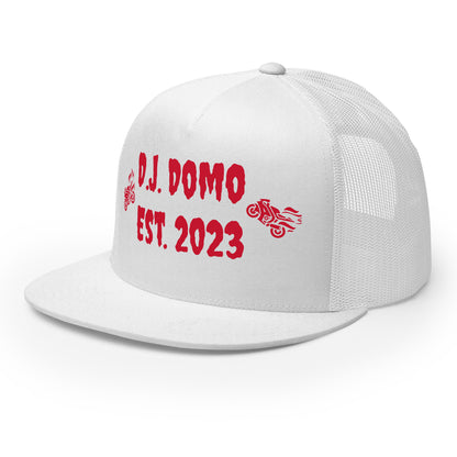 D.J. Domo "Biker" Trucker Cap Multi Color/Red