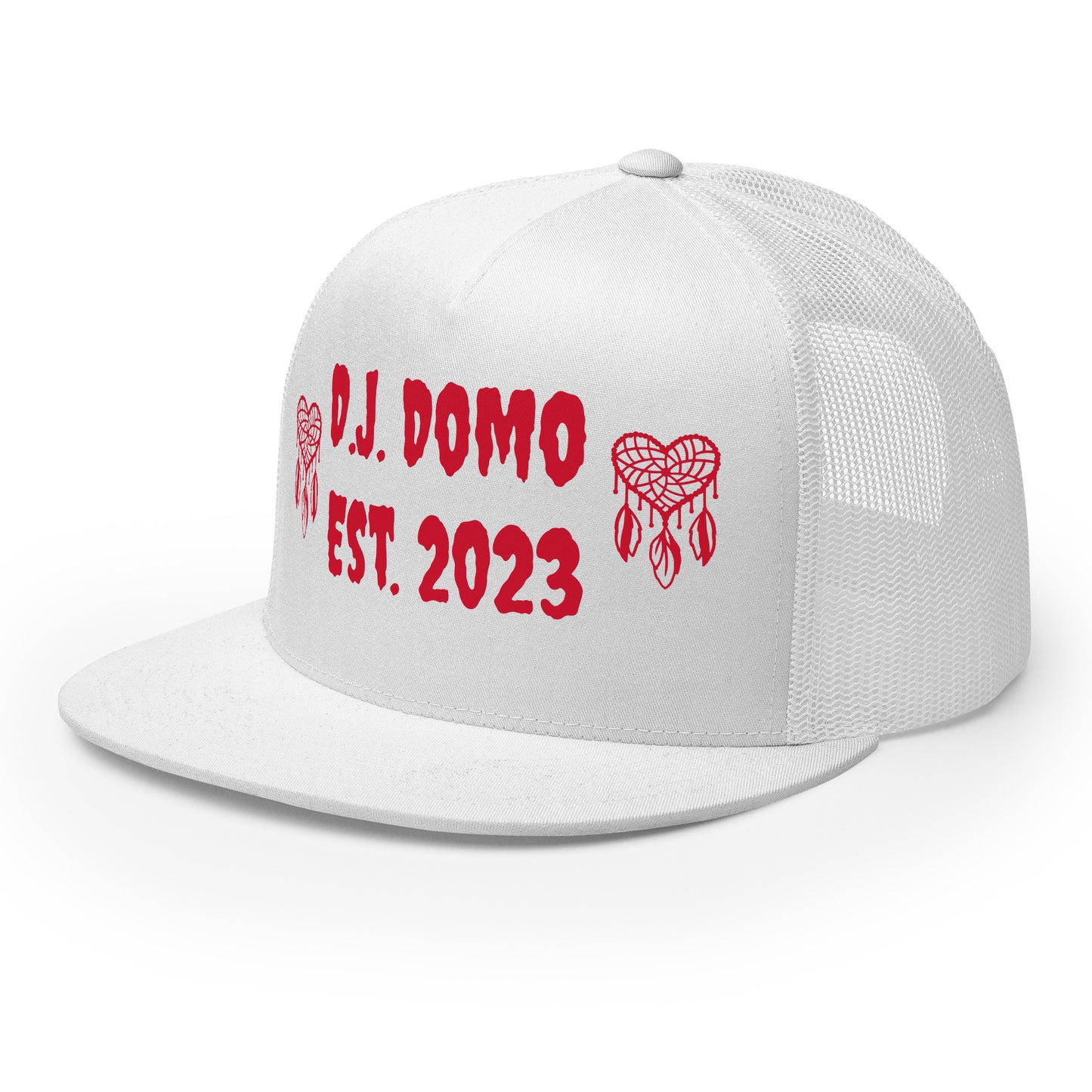 D.J. Domo "Heart Catchers" Trucker Cap Multi Color/Red