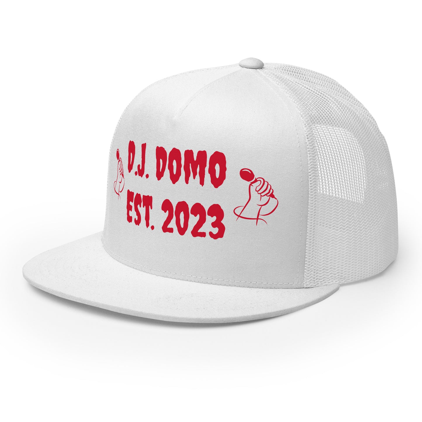 D.J. Domo "Mic" Trucker Cap Multi Color/Red