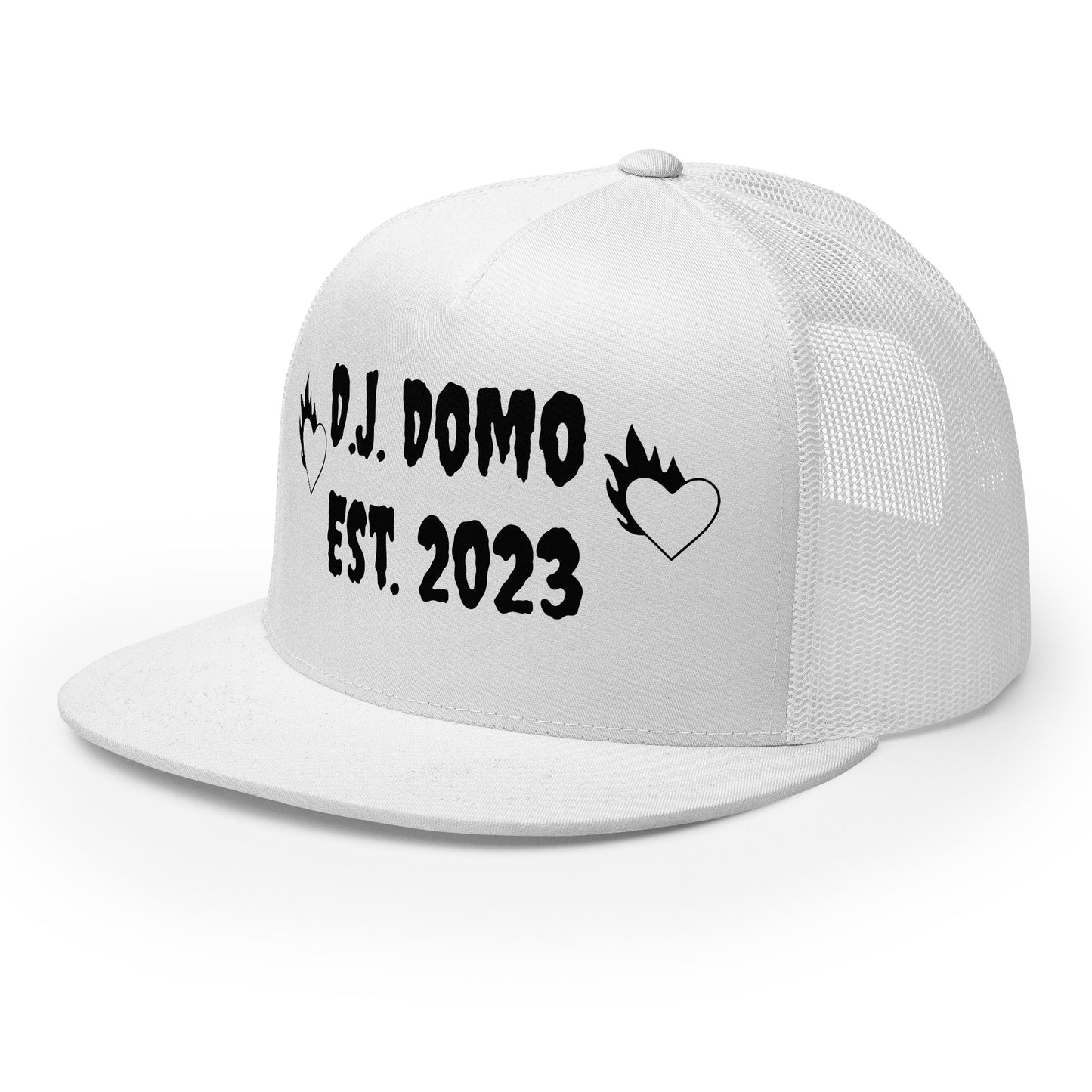 D.J. Domo "Fire Hearts" Trucker Cap Multi Color/Black