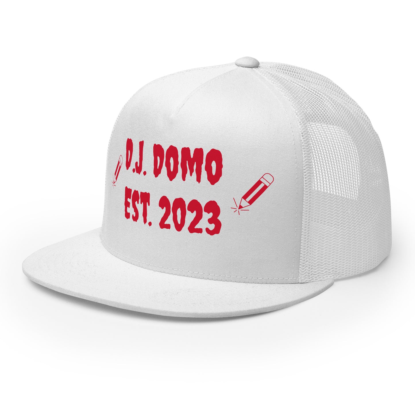 D.J. Domo "Writer" Trucker Cap Multi Color/Red