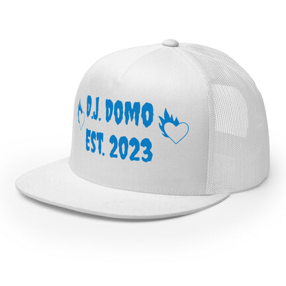 D.J. Domo "Fire Hearts" Trucker Cap Multi Color/Light Blue