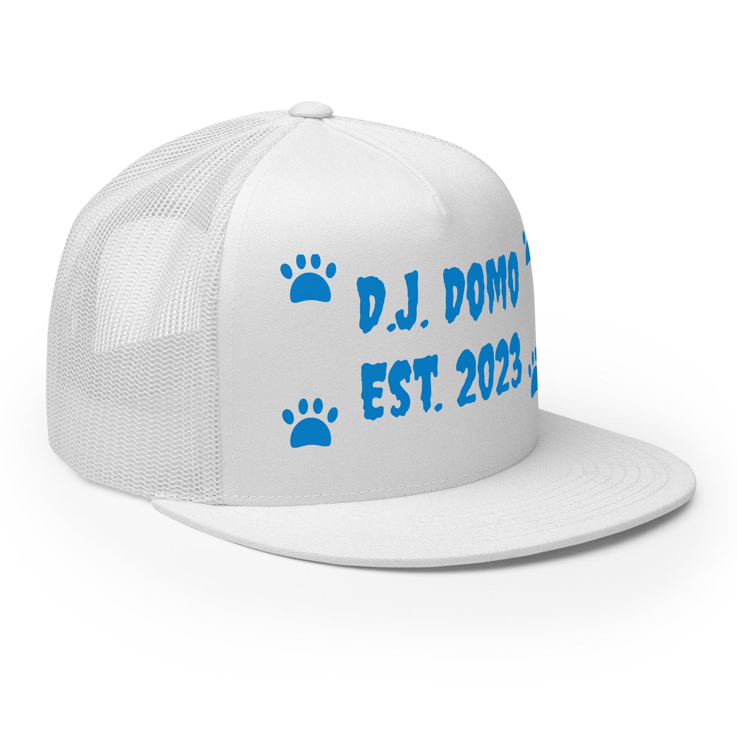 D.J. Domo "Dog Paws" Trucker Cap Multi Color/Light Blue