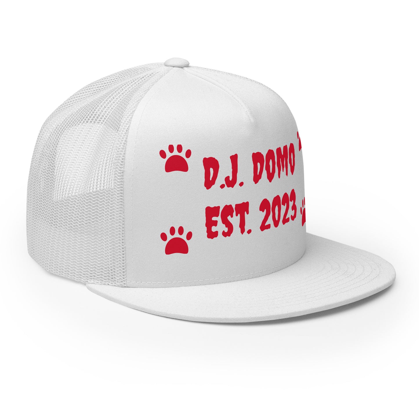 D.J. Domo "Dog Paws" Trucker Cap Multi Color/Red