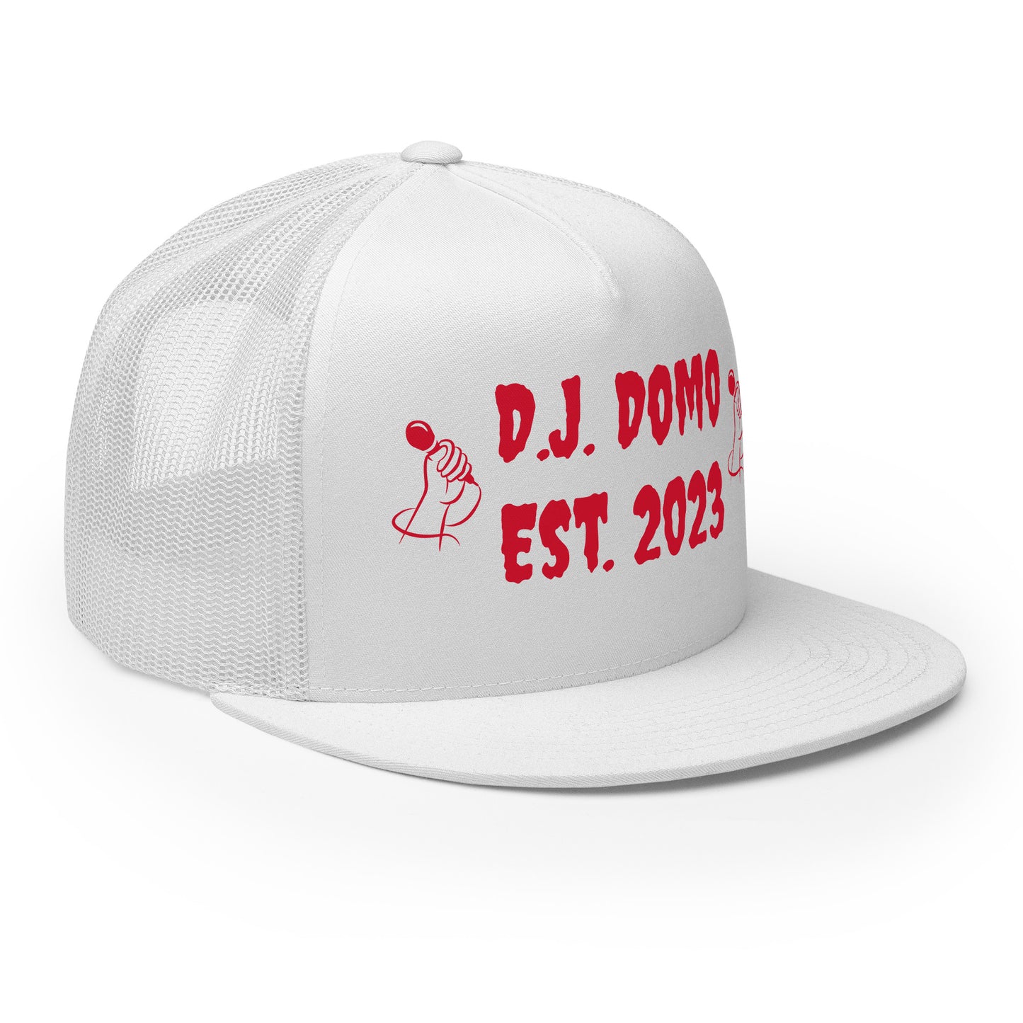 D.J. Domo "Mic" Trucker Cap Multi Color/Red