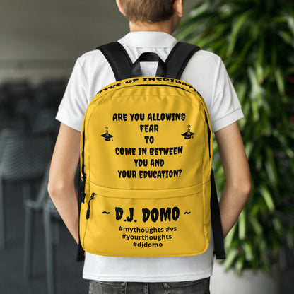 D.J. Domo DQOI Pt 1 "FEAR" Backpack Gold/Black