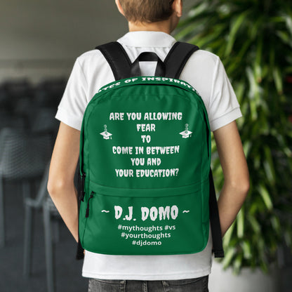 D.J. Domo DQOI Pt 1 "FEAR" Backpack Green/White