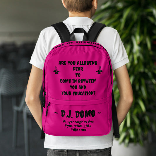 D.J. Domo DQOI Pt 1 "FEAR" Backpack Pink/Black