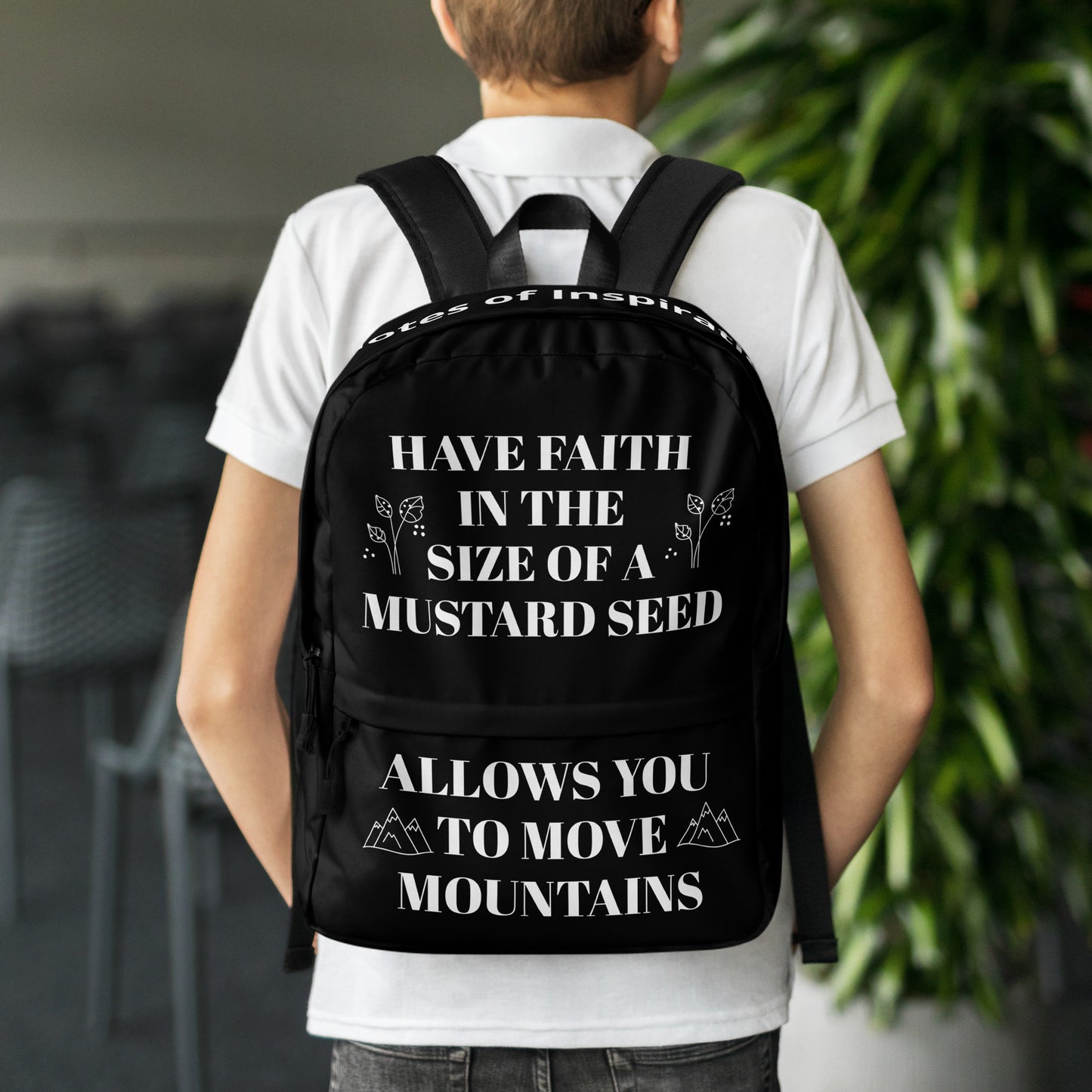 D.J. Domo DQOI Pt 1 "FAITH" Backpack Black/White