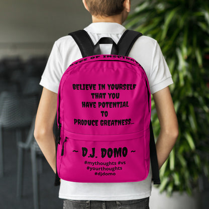 D.J. Domo DQOI Pt 1 "POTENTIAL" Backpack Pink/Black