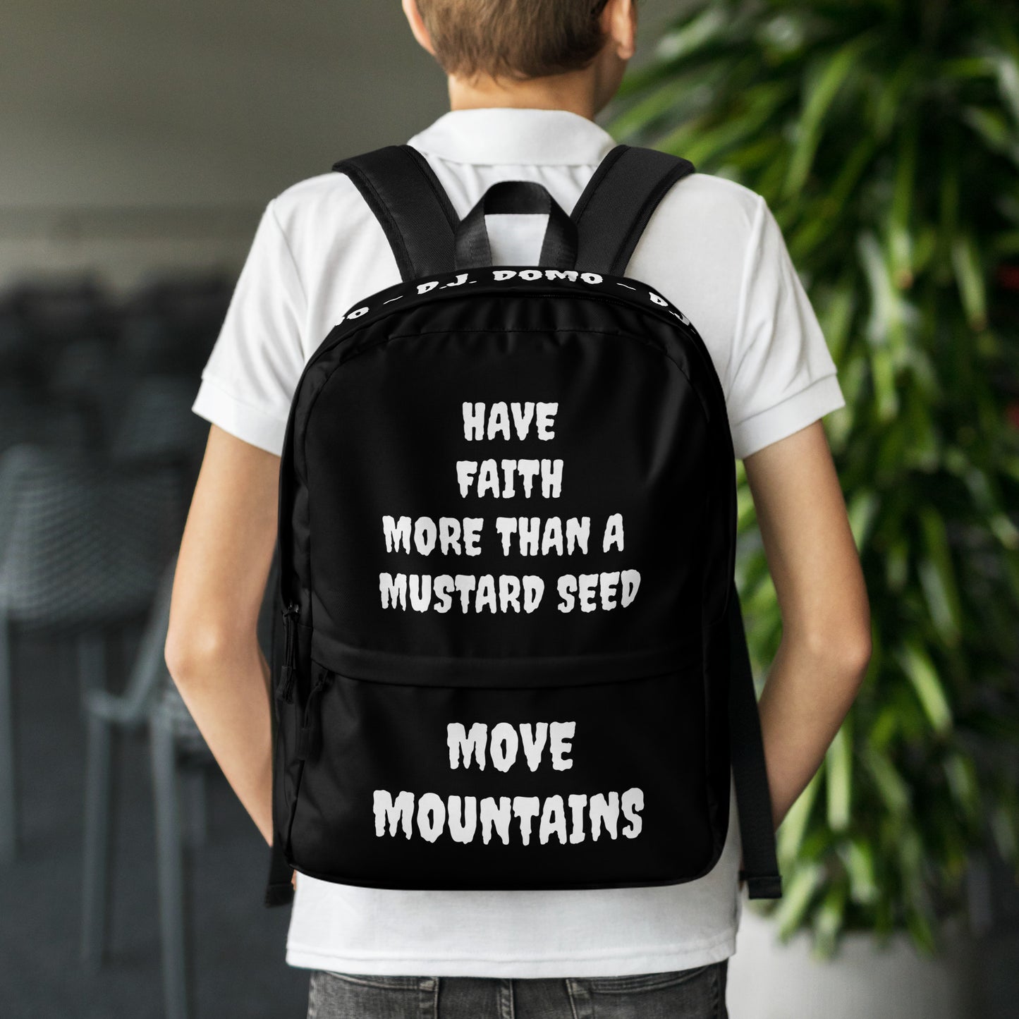 D.J. Domo "Move Mountain" Backpack Black/White