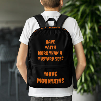 D.J. Domo "Move Mountain" Backpack Black/Rust Orange