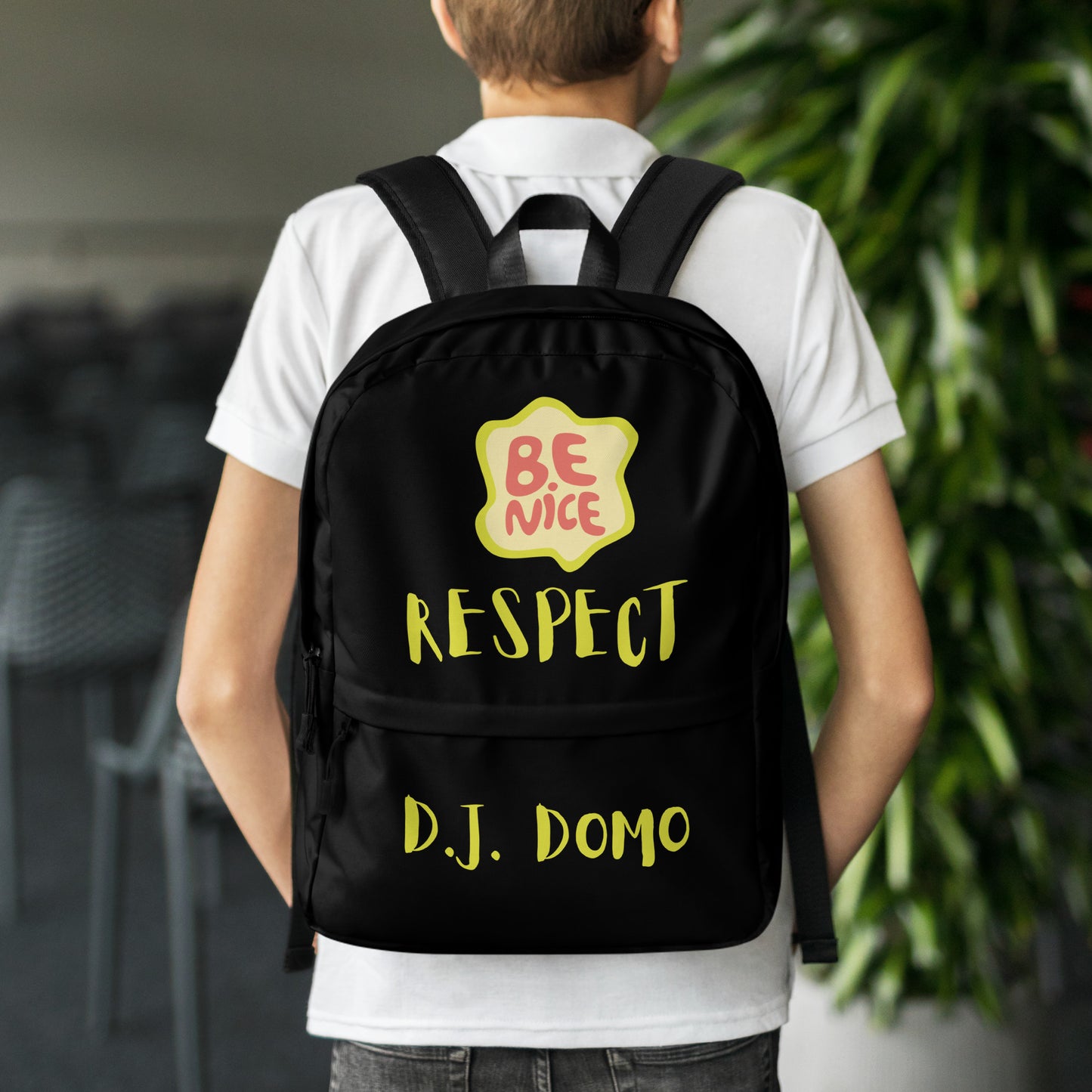 D.J. Domo "RESPECT" Backpack Black/Yellow