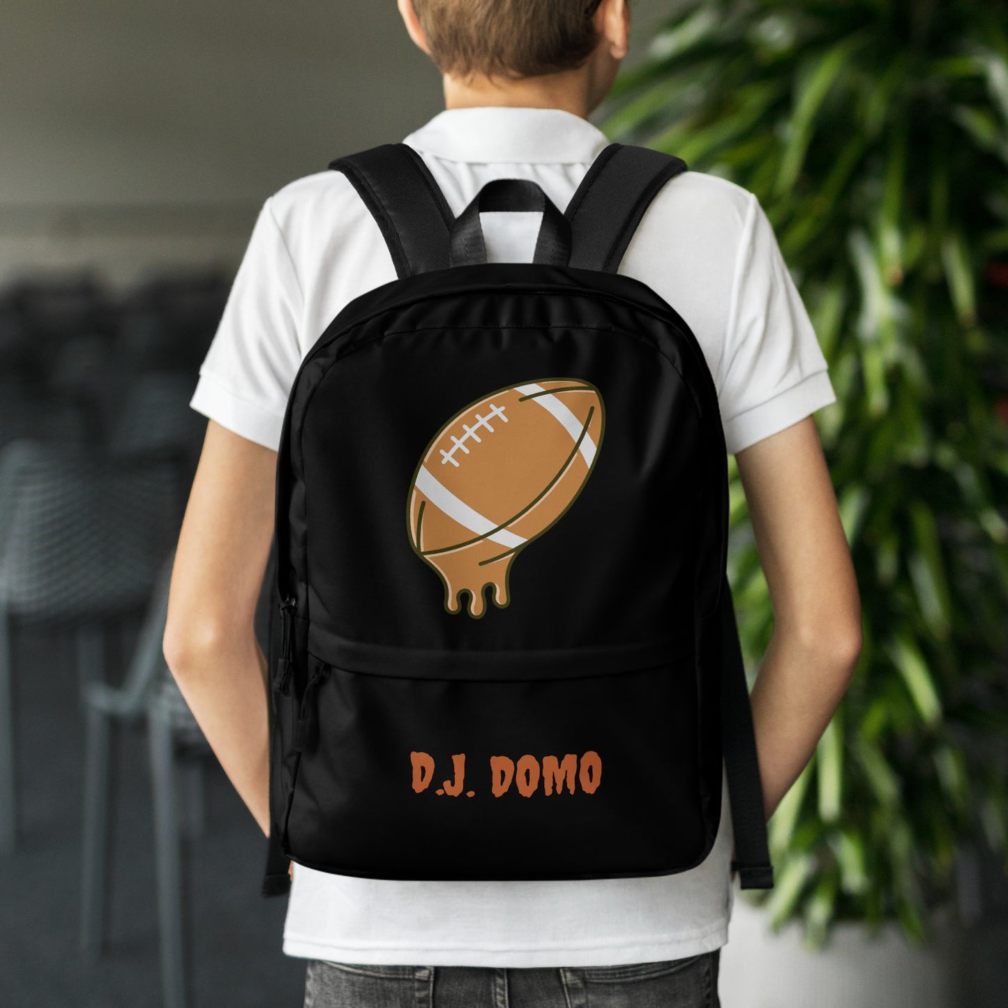 D.J. Domo Melting Football Backpack Black/Brown