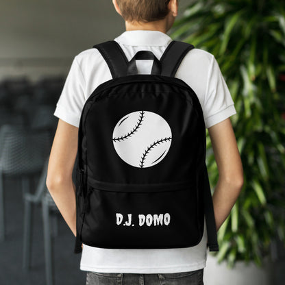 D.J. Domo Baseball Backpack Black/White