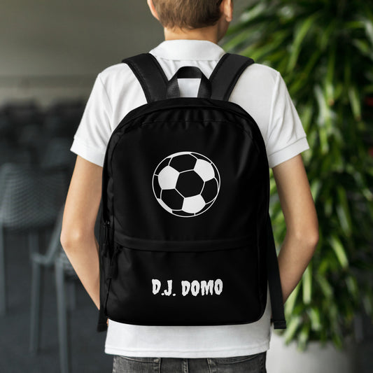 D.J. Domo Soccer Backpack Black/White